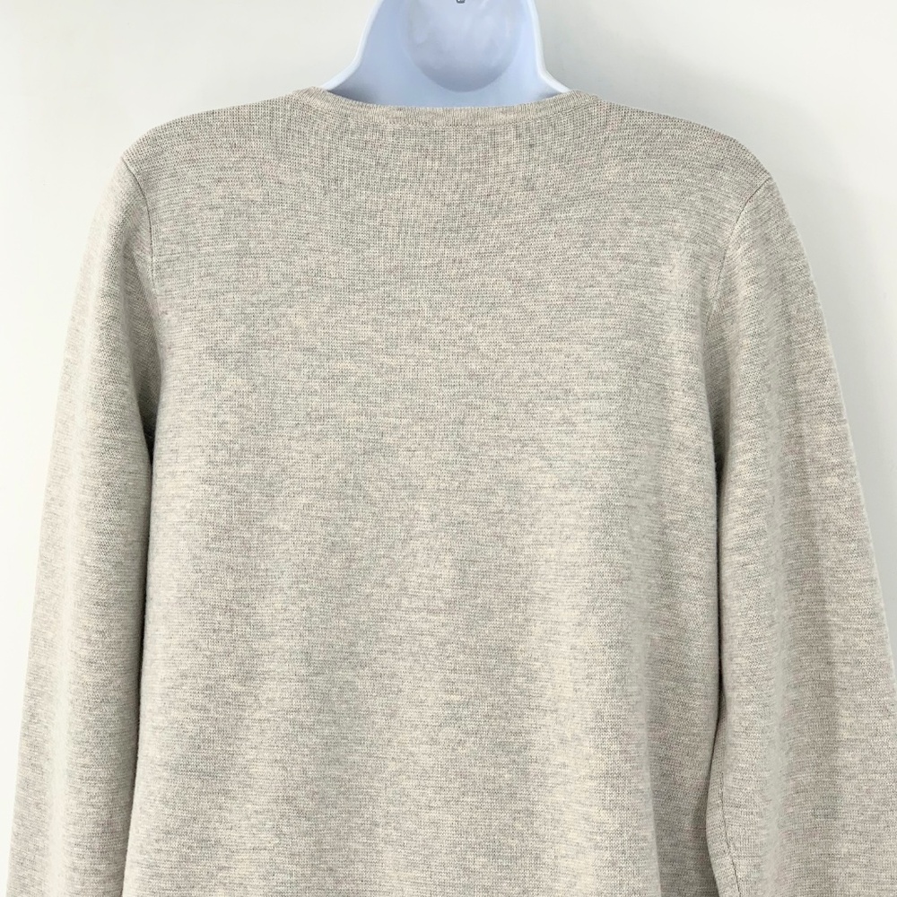 J Crew Women Sweater Long Cardigan Open Front Collarless Grey Sz S - Picture 5 of 8